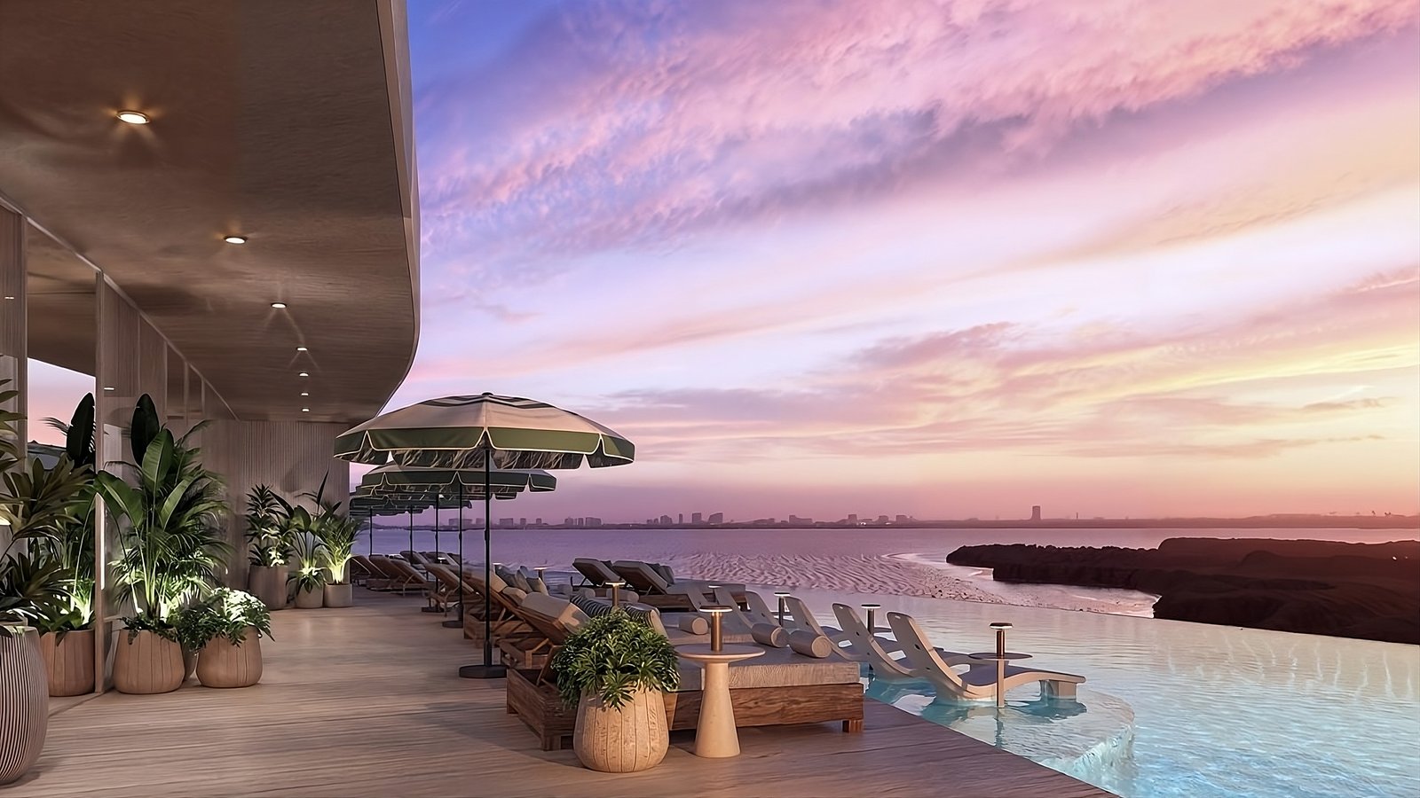 real estate investment Cancún Rooftop pool